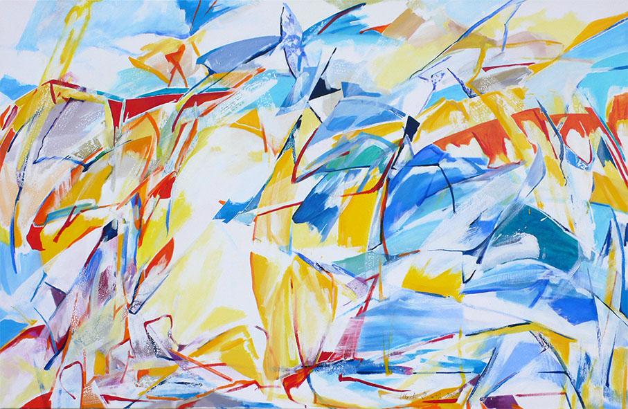 Grün blättert um und Orange blättert ab